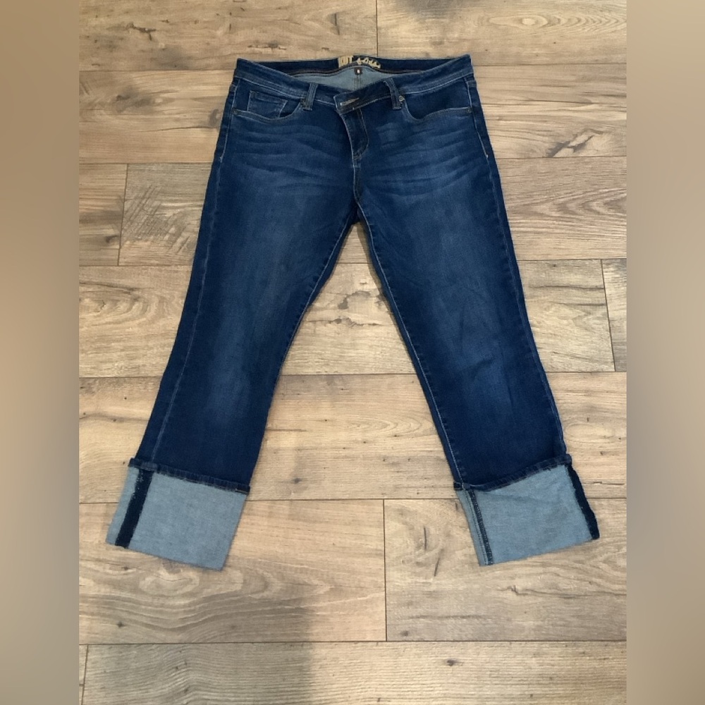 Kut from the Kloth Dark Blue Wide Cuff Jeans